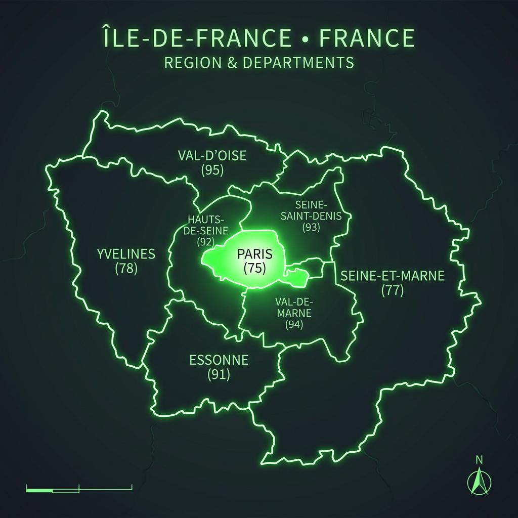 Carte d'intervention Ile-de-France